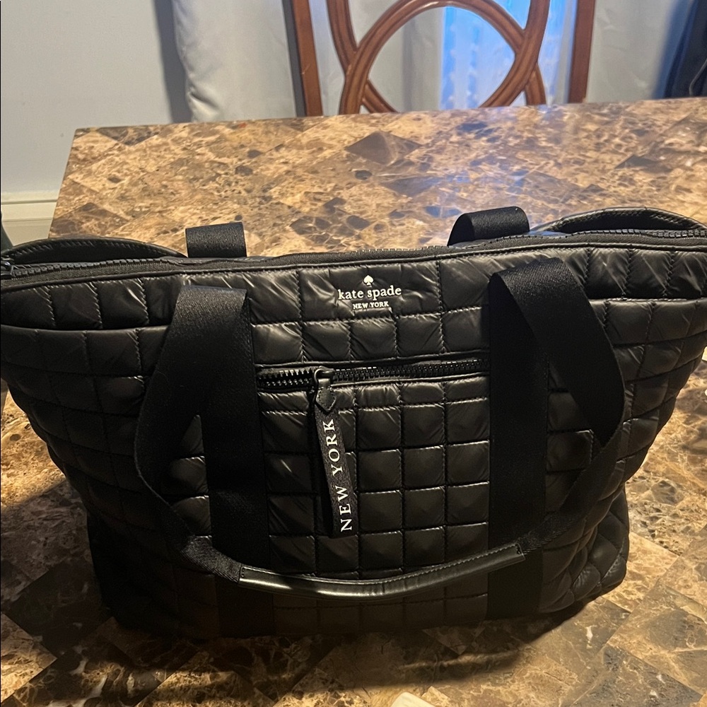 kate spade Black Quilted tote